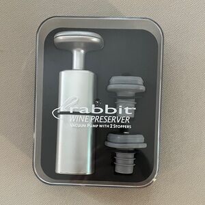 Rabbit Silver Wine Preserver with Stoppers